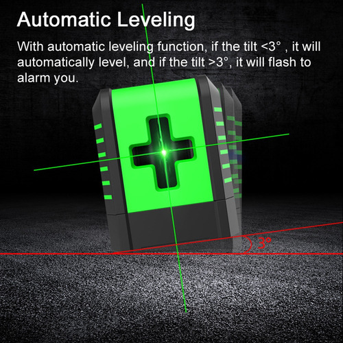 Imagen 6 de 10 de Nivel Láser Pequeño Portátil Autonivelante De 2 Líneas