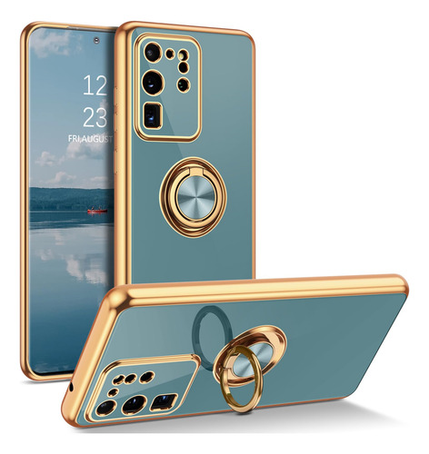 Funda Para Galaxy S20 Ultra Gris Verde 6.9puLG Suave