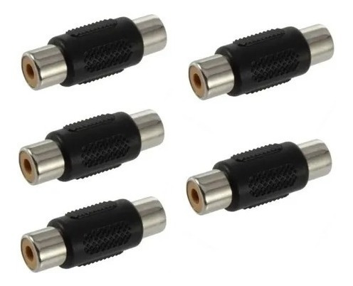 5 X Ficha Adaptador Rca Hembra A Rca Hembra Audio Extensión