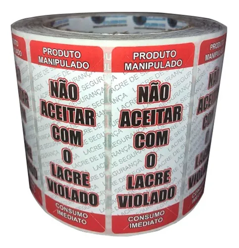 comprar 5 Rolos Adesivo Lacre De Pizza E Delivery Cu002F 1000 Uni Cada