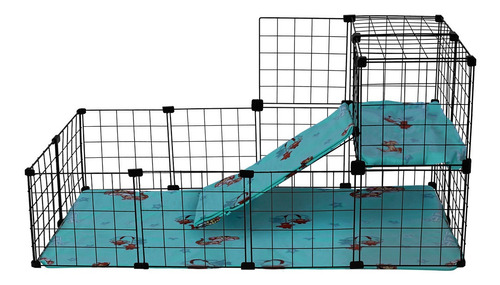 Cercado Porquinho Da Índia 2 Andares Teto E Soft 60x120x60