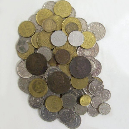 Oferta!! 100 Monedas Argentinas Incluidos Cobres De 2 Cent.