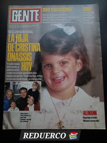 Gente 1234 Scioli Madonna Lady Di Athina Onassis 1989 16/3 E