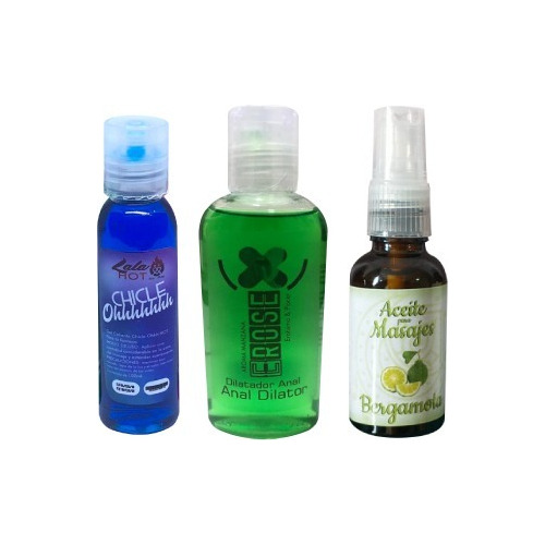 Kit Lubricante Sabor Térmic + Dilatador Anal + Aceite Masaje