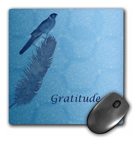 Alfombrilla De Mouse 3drose Llc Gratitude Blue Bird De 8...