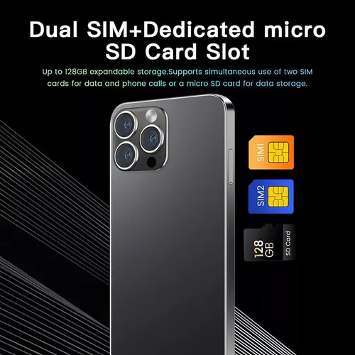 Smartphone I14 Pro Max De 16 Gb+1 Tb For Ios Android Huawei