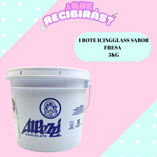Cobertura Para Donas Icing Glass Alpezzi Sabor Fresa 5kg