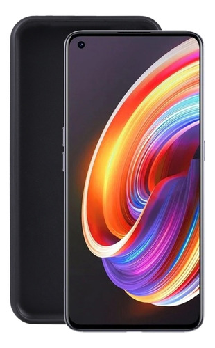 Funda De Teléfono Tpu Negra Para Oppo Realme Q2 Pro