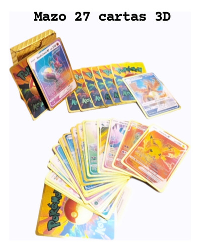 Cartas De Pokémon 3da Prueba De Agua 