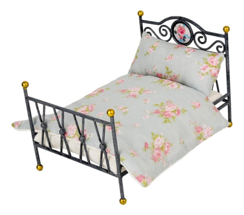 Modelo De Cama De Casa De Muñecas 1:6, Muebles De D