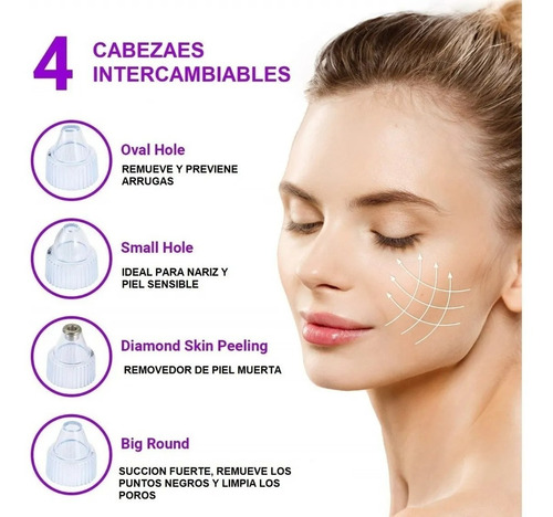 Imagen 5 de 9 de Limpiador Facial Saca Puntos Negros Inalambrico Recargable