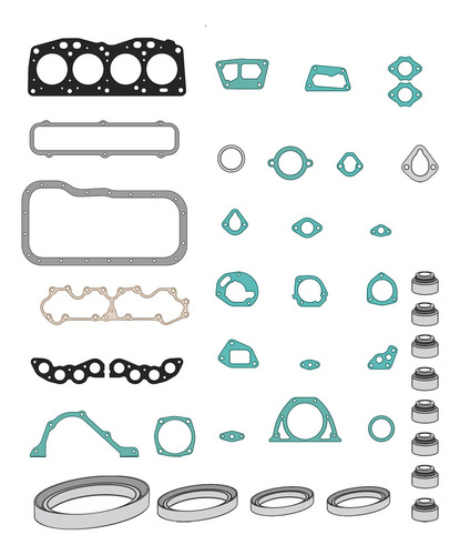 Juntas De Motor - Fiat 128, 1100cc (clipper Con Retenes)