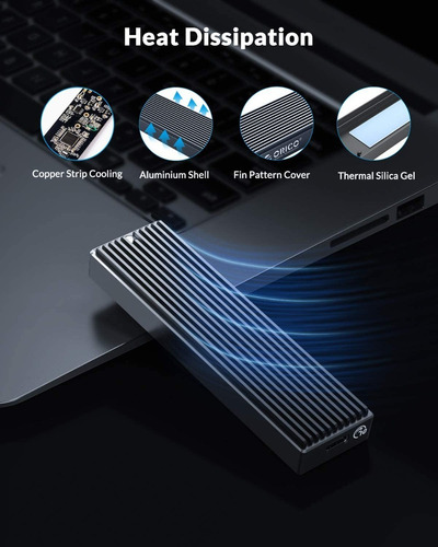 Cofre Ssd M.2 Pcie Nvme 10gbps Aluminio Usb-3 Y Usb-c Orico