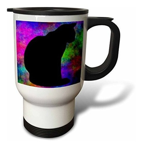 Vaso - 3drose Black Cat With Abstract Background By Angeland