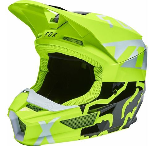 Casco Youth / Niño Fox V1 Fluo - Negro - Extreme Sportwear