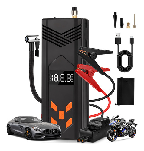 16.8v Auxiliar Partida Bateria Portátil Compressoar Emergência