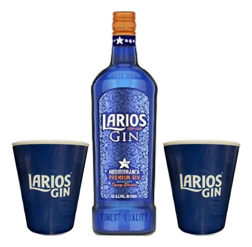 Copo Plástico Larios Gin 300ml Kit C/ 2