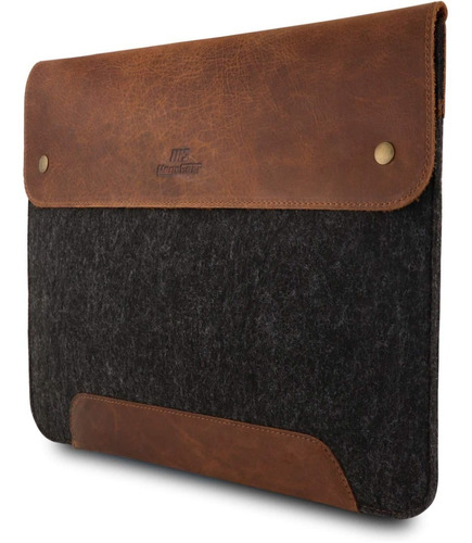 Funda Para Macbook 13 Y 14, De Piel/marron/ligera