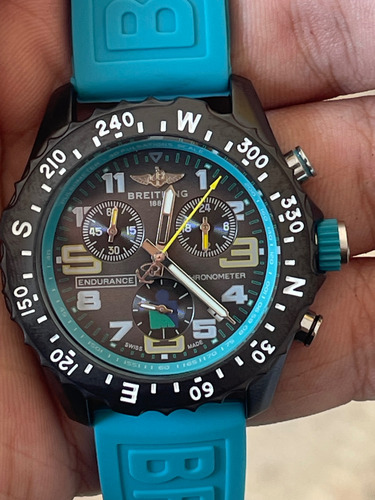 Reloj Breitlin.g Endurance Pro 44mm Mov Cuarzo Caucho Correa Agua Negro Negro (Usado)