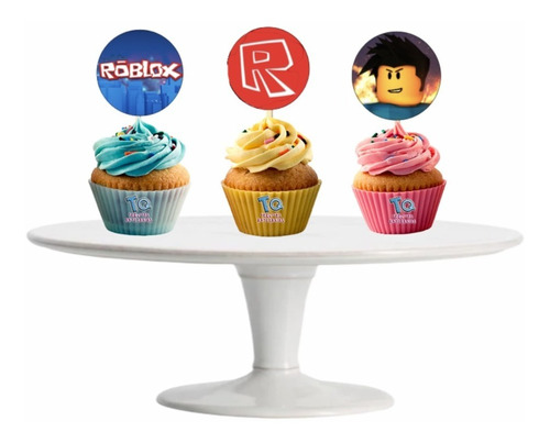 Roblox Cupcake Toppers Adorno Para Muffins X10
