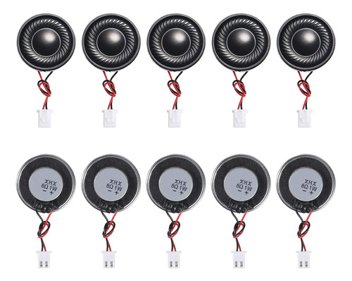 Aceirmc 10pcs 1w 8ohm Redondo Imán Interno Mini Altavoz Mp3