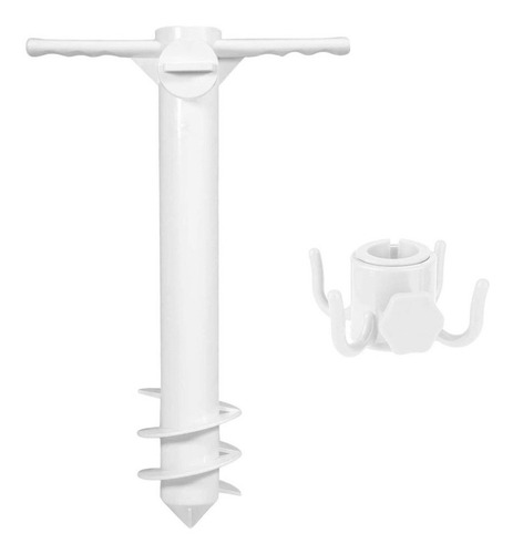 Sombrilla De Playa For Patio, Ancla De Arena, Con Gancho
