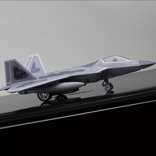 // 1:100 Eua F-22 Raptor Aeronaves Modelo W/suporte De Som E