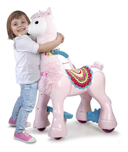 Imagen 8 de 8 de Scooter Montable Electrico 12 V Feber My Lovely Llama Rosa