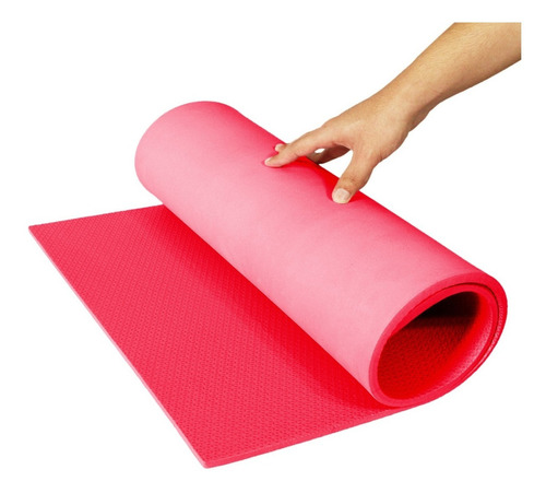 Colchonete Fitness Em Eva Ginástica Academia 100cmx50cm 10mm Cor Vermelho