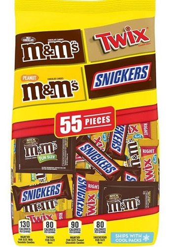 Chocolates Con Mani Mars Wrigley Lovers 895.2 Grs 55 Pz