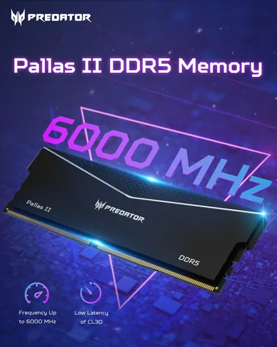 Memoria Ram Acer Predator Pallas Ii Ddr5 32gb 16gbx2 6000mhz