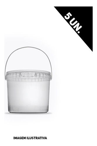 Imagem 3 de 4 de Balde Plastico Plastilania Alimentos 3,2l C/tp 6pct X 5 Und