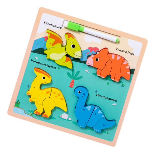 Rompecabezas De Madera Forma De Dinosaurio Dinosaurio