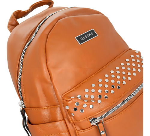 Queens Cartera Mochila Urbana Mujer Bolso Rojo Qi22110 Color Camel