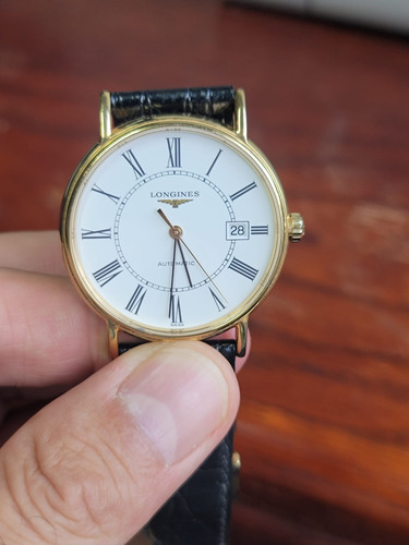 Reloj Longines L49212112 Presence Automático Negro Dorado Blanco (Usado)
