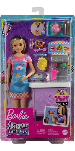 Barbie - Skipper First Job - Barra De Snacks Mattel Playking