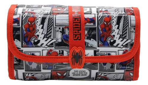 Cartuchera Desplegable Spiderman Cresko Color Rojo Liso