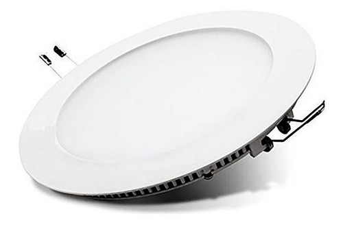 Imagen 1 de 6 de Panel Led Embutir 24w Circular Marco Blanco Ø30cm