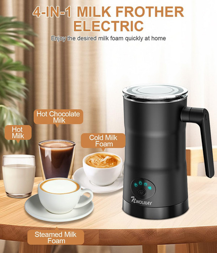 Espumador De Leche Eléctrico 4 En 1 11.8oz/350ml Espuma C...