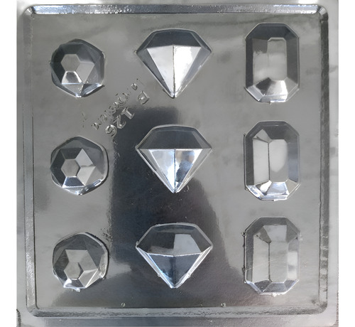 Placa / Molde De Plástico Para Bombones Gemas Surtidas