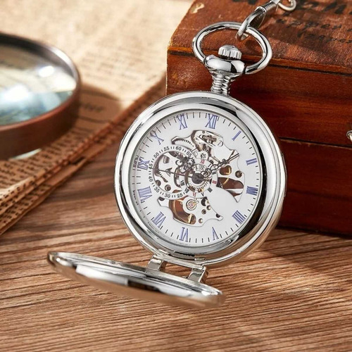 Reloj De Bolsillo Analogico Mecanico 3194 Romano