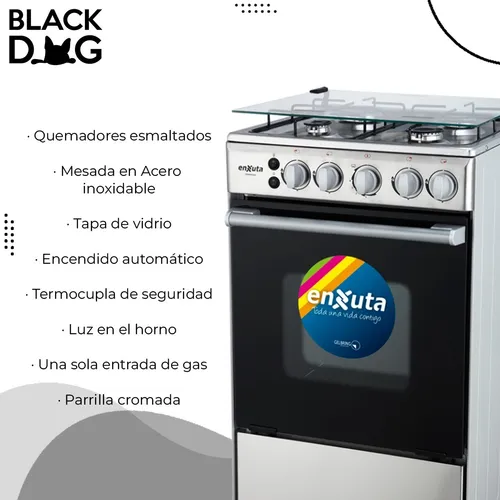 Cocina A Gas Enxuta Inox Cenx9504i Termocupla Seguridad Color Acero inoxidable Tipo de conexión Gas envasado