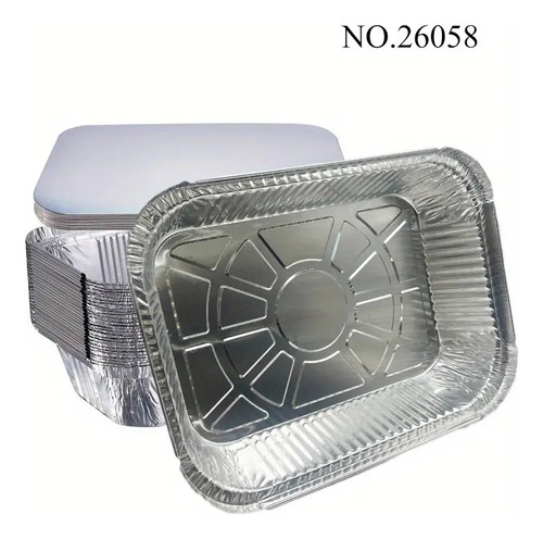Charola Grande De Aluminio Desechable - Tipo Pavera - 50pz