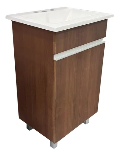 comprar Vanitory Melamina Mueble Baño Aluminio Patas Bacha Maral 50