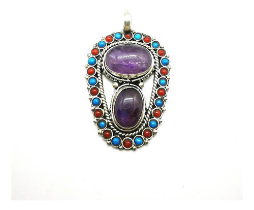 Joyería Hecha A Mano De Nepal, Collar Grandes D C. Amethyst