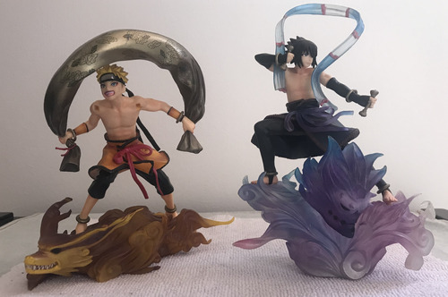 Figura Sasuke Uchiha & Naruto Uzumaki Fujin 1/8 Pvc