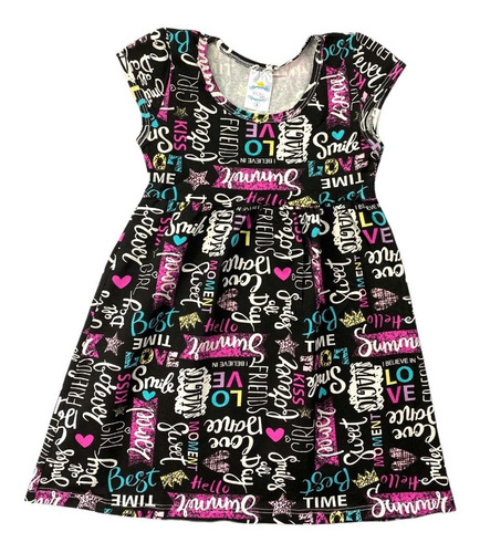 Imagem 7 de 11 de Kit 2 Vestido Infantil Menina 1/2/3/4/6/8 Anos