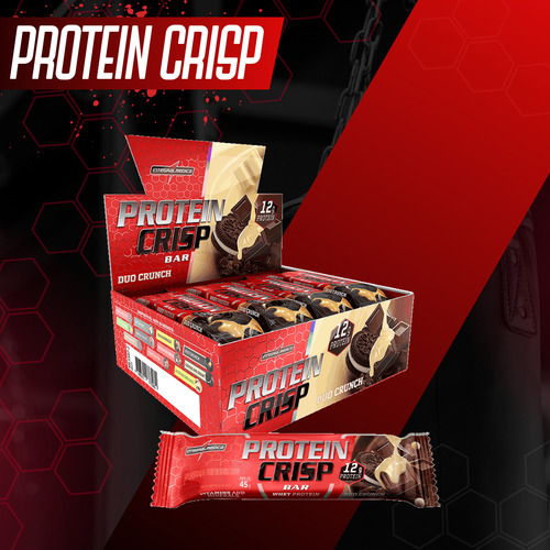 Caja de barras Protein Crisp con 12 unidades - Integralmedica Duo Crunch Flavor
