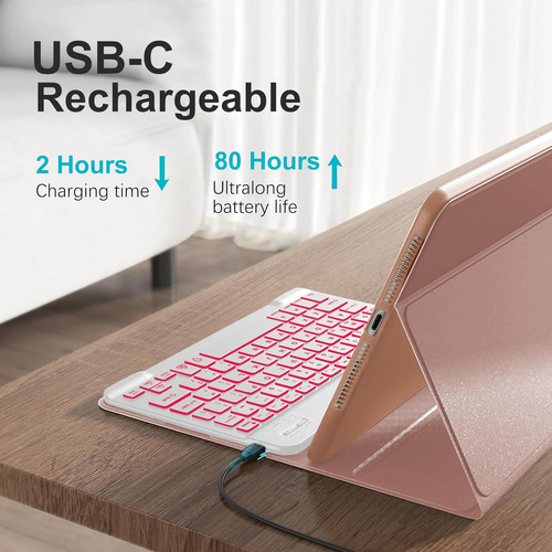 Conjunto De Teclado Jademall Para iPad 9ª Geração 102 De 7