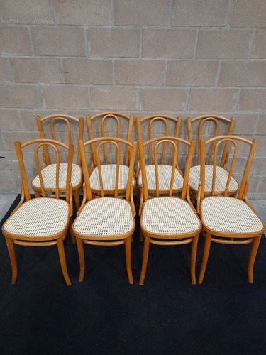 Antiguas 8 Sillas Modelo 56 Thonet  C/ Sello Originales